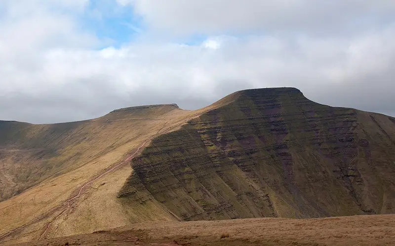 View from Cribyn to Pen y Fan in Bannau Brycheiniog
