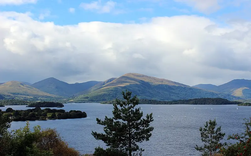 Loch Lomond with surrounding hills