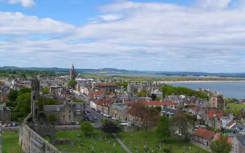 View over St Andrews from St Rule's Tower